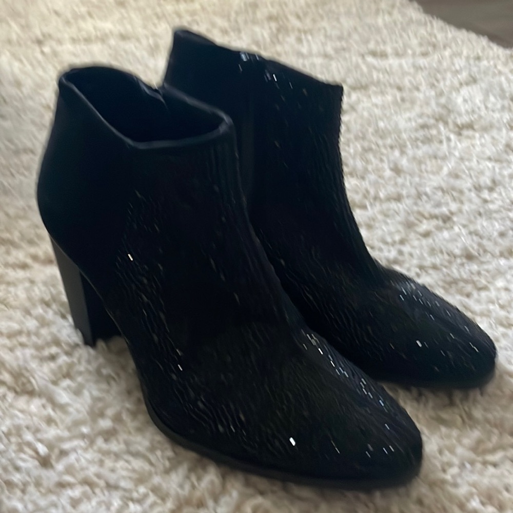 Black sparkle booties -Jennifer Lopez